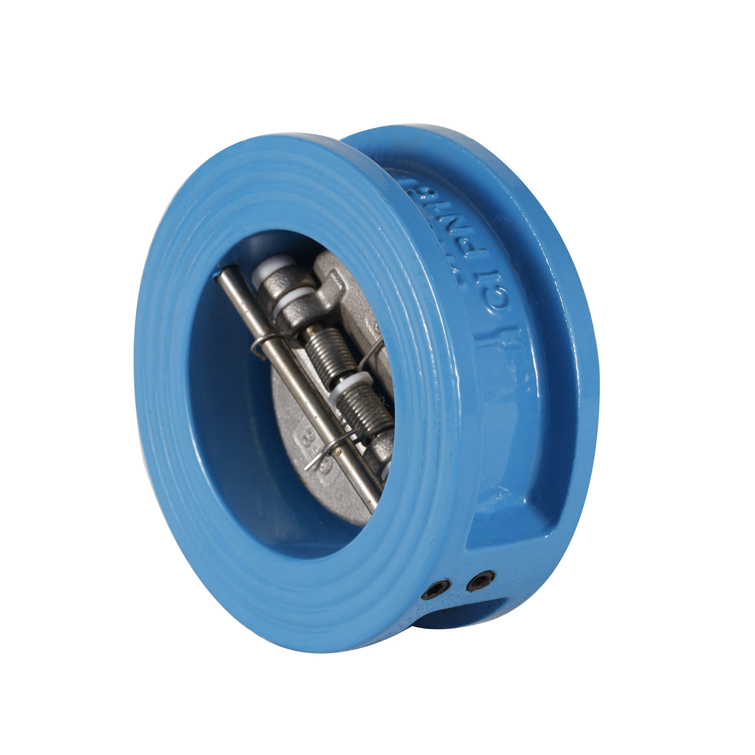 Dual plate double pump check valve