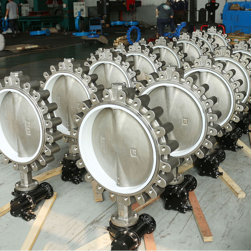 DN300 PTFE seat Stainless Steel Lug butterfly valve