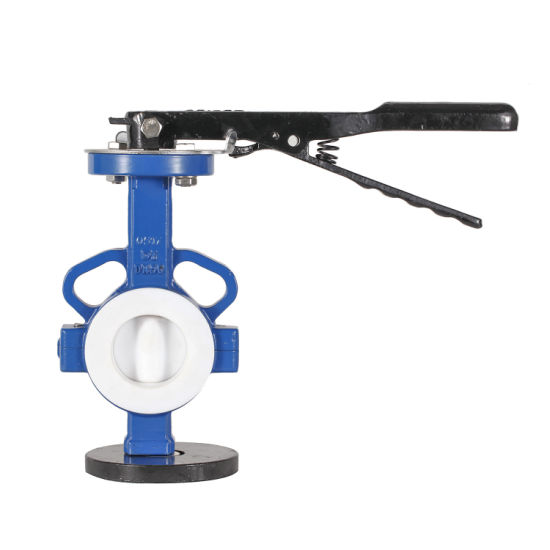 Pn10 Pn16 High Quality Wafer Connection Centreline PTFE Butterfly Valve